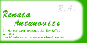 renata antunovits business card